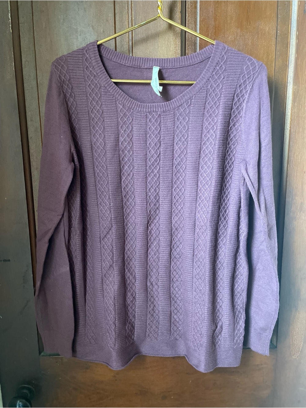 Teeberry & Weave women's medium long sleeve purple top